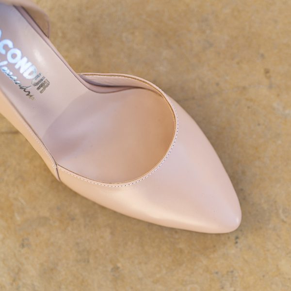 Pantofi Stiletto Aime Nude - imagine 3