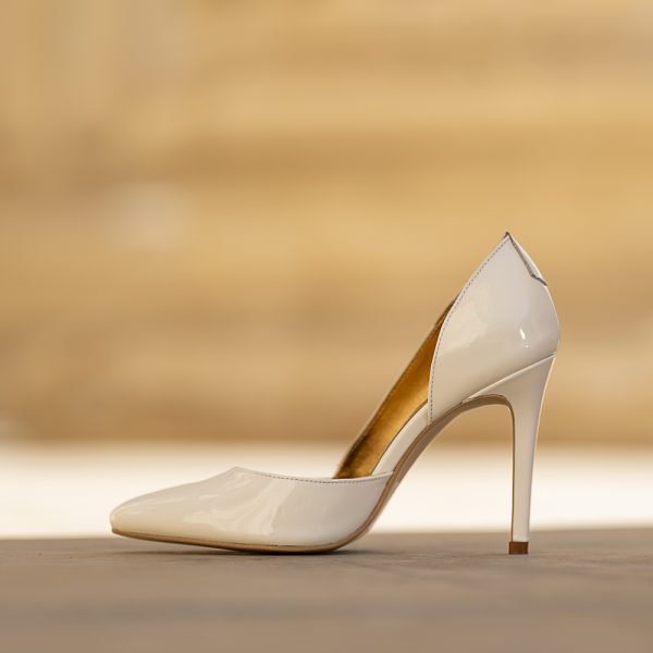 Pantofi Stiletto Aime White - imagine 3