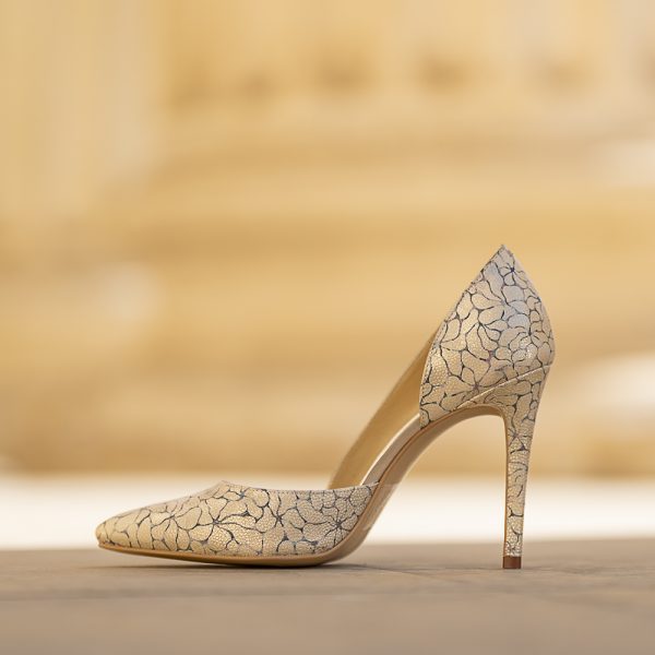 Pantofi Stiletto Aime White Flower - imagine 2
