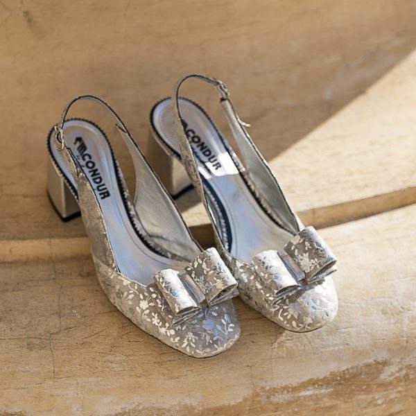 Sandale Dama din Piele Naturala Joy Argento - imagine 4