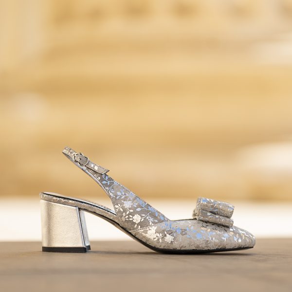 Sandale Dama din Piele Naturala Joy Argento - imagine 5