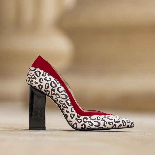 Pantofi Dama Cu Toc Gros Esme Glamour - imagine 4