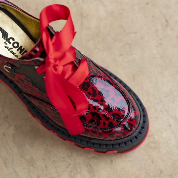 Pantofi Dama Cu Talpa Groasa Amani Red Sauvage - imagine 3