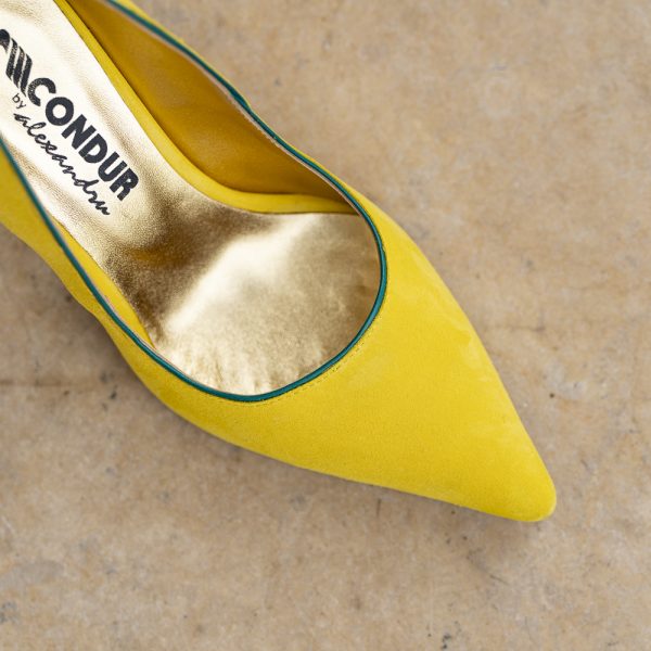 Pantofi Dama Toc Clepsidra Sophie Yellow - imagine 2