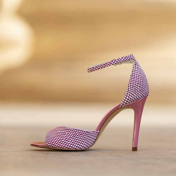 Sandale Dama din Piele Naturala Louise Fuchsia - imagine 2