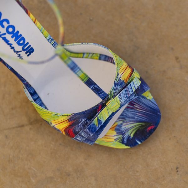 Sandale Dama din Piele Naturala Louise Magic Blue - imagine 2