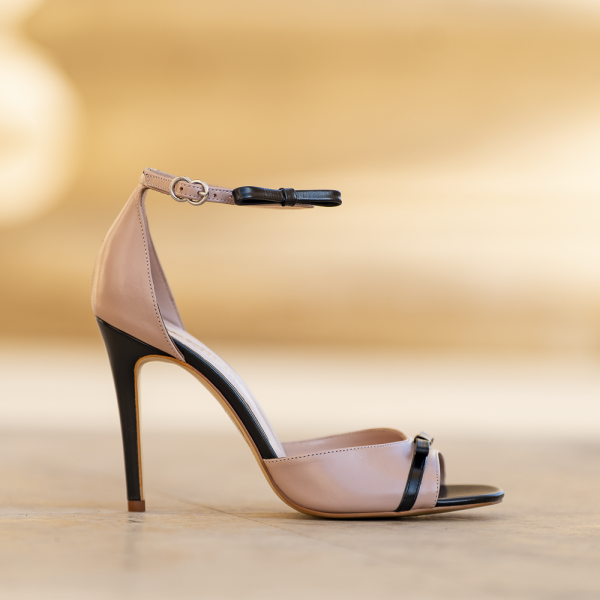 Sandale Dama din Piele Naturala Louise Nude - imagine 4