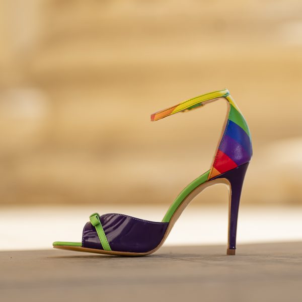 Sandale Dama din Piele Naturala Louise Rainbow - imagine 5