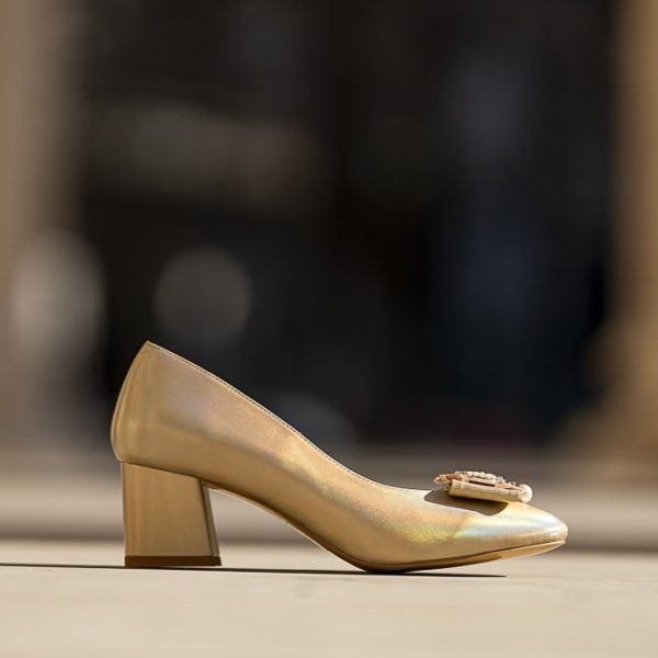 Pantofi Dama cu Toc Gros Mary Glow - imagine 2