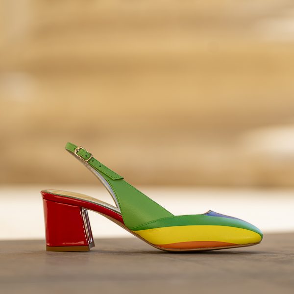 Sandale Dama din Piele Naturala Joy Rainbow - imagine 3