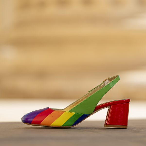 Sandale Dama din Piele Naturala Joy Rainbow - imagine 2