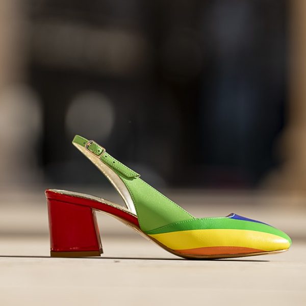 Sandale Dama din Piele Naturala Joy Rainbow - imagine 1