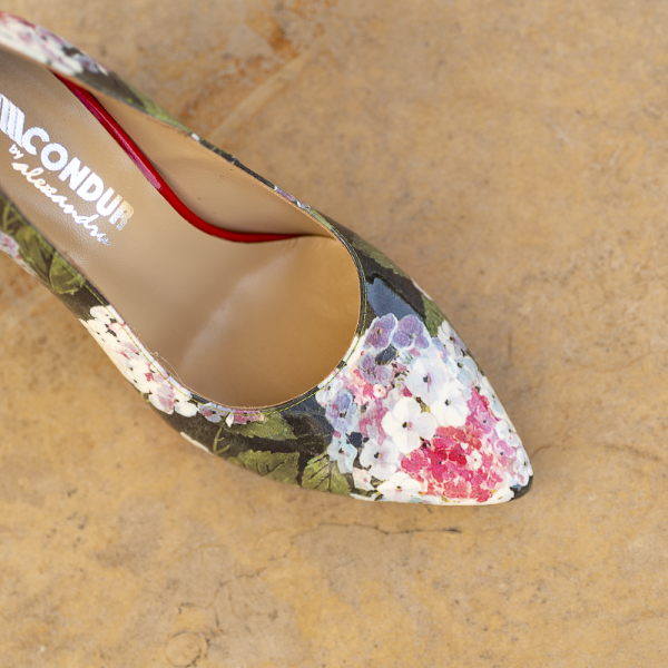 Pantofi Dama cu Toc Gros Victoria Hortensie - imagine 2
