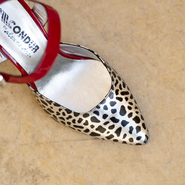 Pantofi Dama Cu Toc Gros Jolie Black Argento - imagine 3