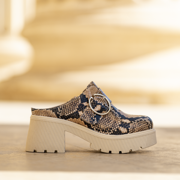 Saboti Dama Makara Print Camel - imagine 4