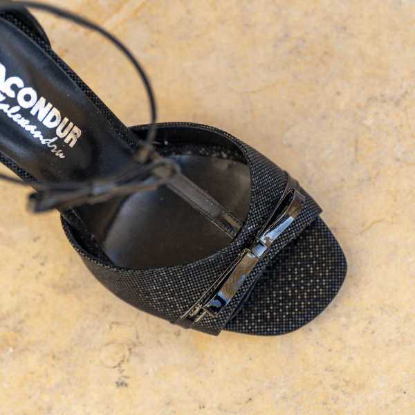 Sandale Dama din Piele Naturala Louise Black - imagine 3