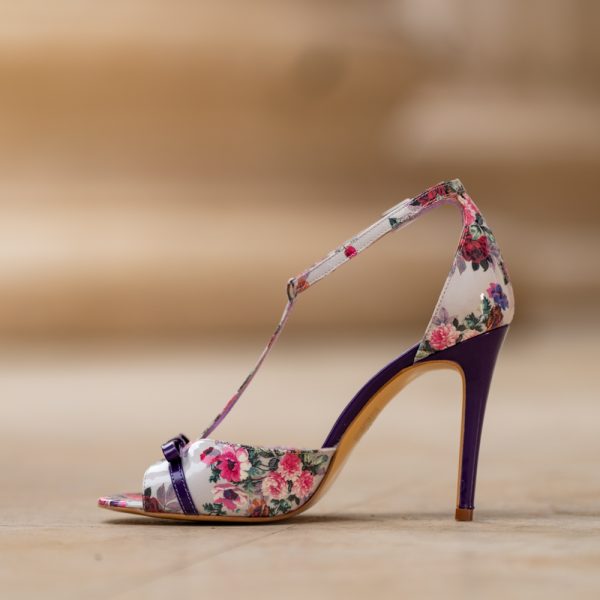 Sandale Dama din Piele Naturala Louise Mauve - imagine 2