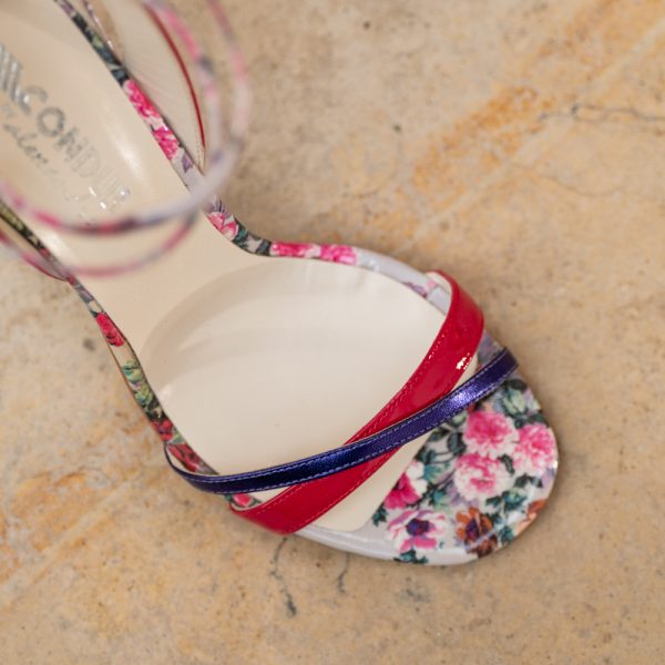 Sandale Dama din Piele Naturala Chloe Mauve - imagine 3