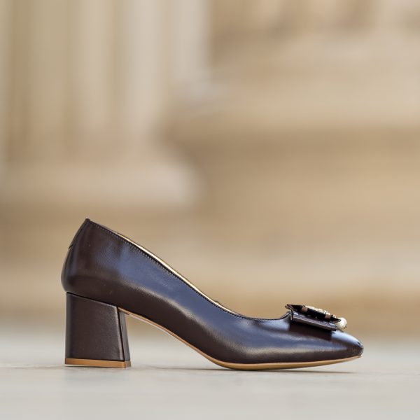 Pantofi Dama cu Toc Gros Mary Exquisite - imagine 3