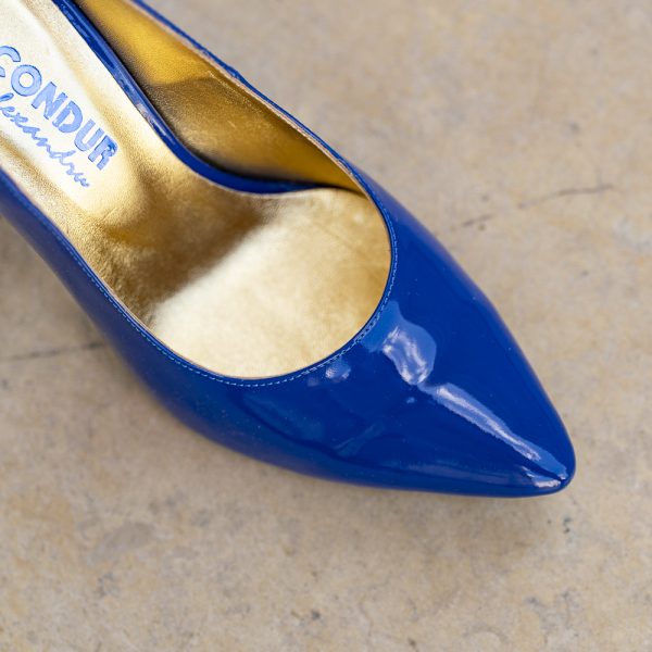 Pantofi Dama cu Toc Gros Victoria Lac indigo - imagine 3