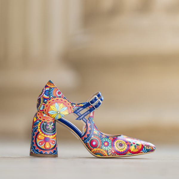 Pantofi Dama Cu Toc Gros Fantasy Happy - imagine 4