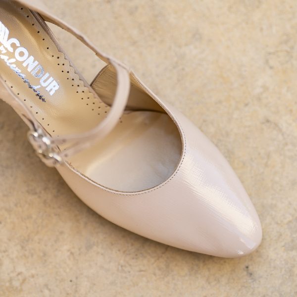 Pantofi Dama Cu Toc Gros Fantasy Nude Kiko - imagine 4