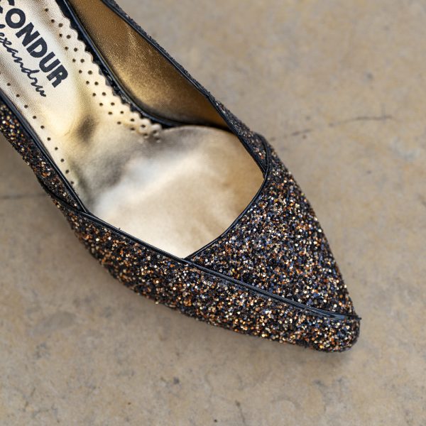 Pantofi Dama cu Toc Gros Ondine Bronzo - imagine 3