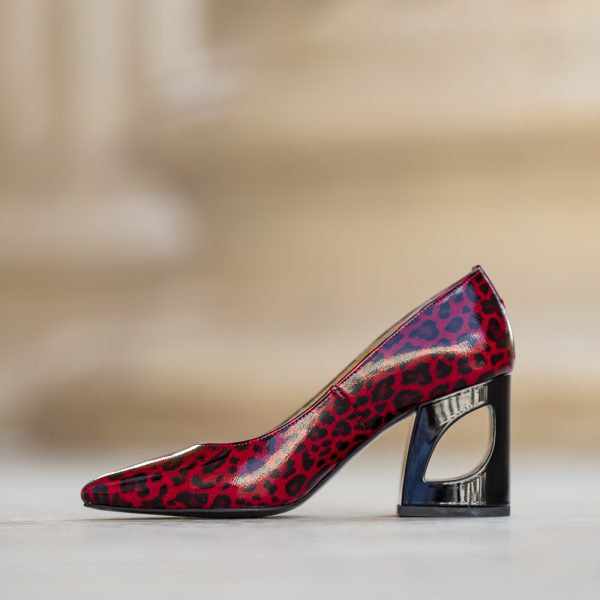 Pantofi Dama cu Toc Gros Ondine Sauvage - imagine 3