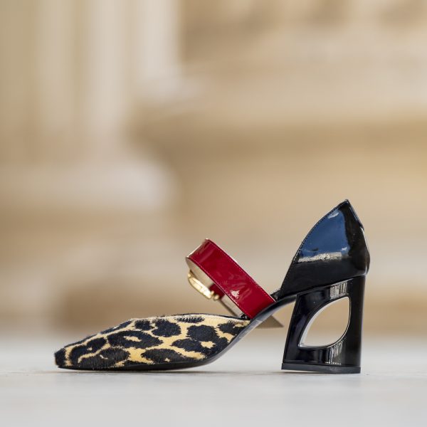 Pantofi Dama Cu Toc Gros People Fashion - imagine 3