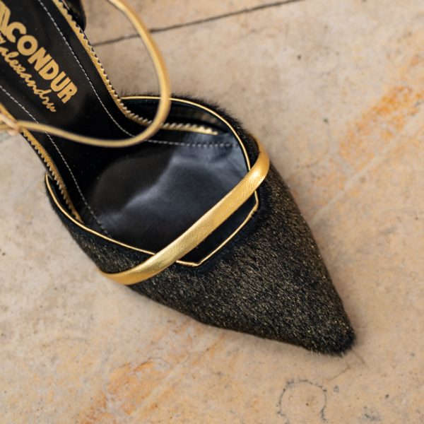 Pantofi Dama Cu Toc Gros Queen Black - imagine 3
