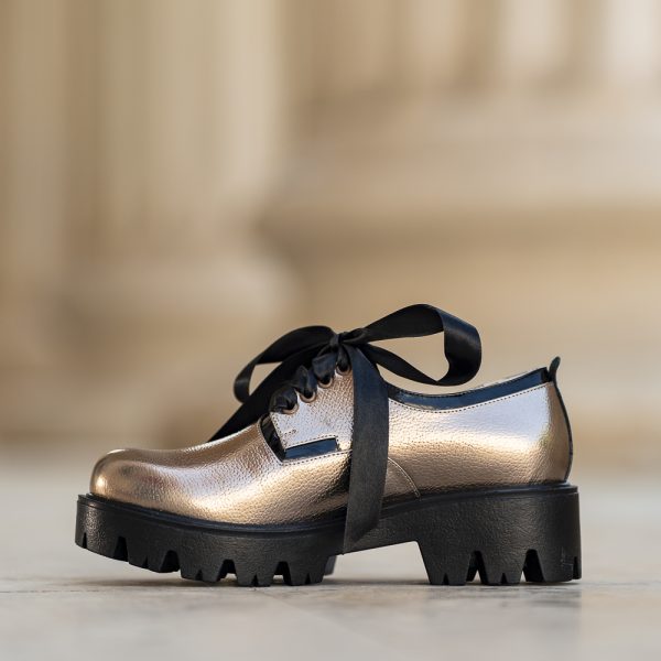 Pantofi Dama cu Siret Renate Arama - imagine 2