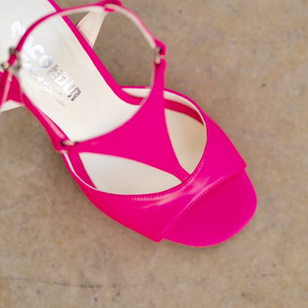 Sandale Dama din Piele Naturala Zaya Fuchsia - imagine 2