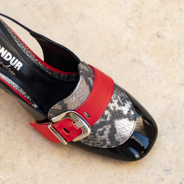 Sandale Dama din Piele Naturala Amira Black - imagine 2