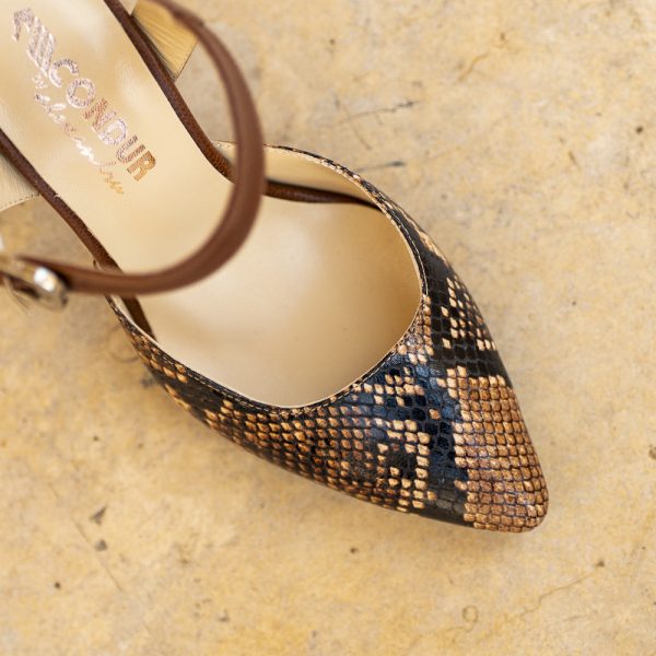 Pantofi Dama Cu Toc Gros Jolie Brown - imagine 3