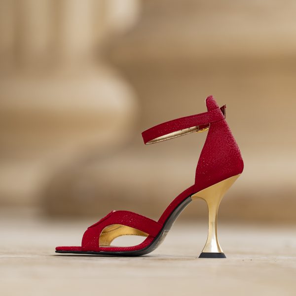 Sandale Dama Toc Clepsidra Summer Red - imagine 2