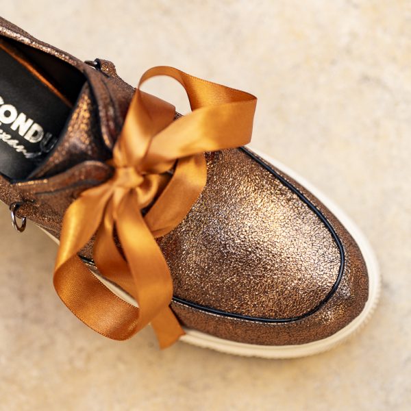 Pantofi Dama Cu Talpa Groasa Amani Bronzo - imagine 3