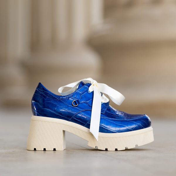 Pantofi Dama Cu Talpa Groasa Amani Cobalt - imagine 2
