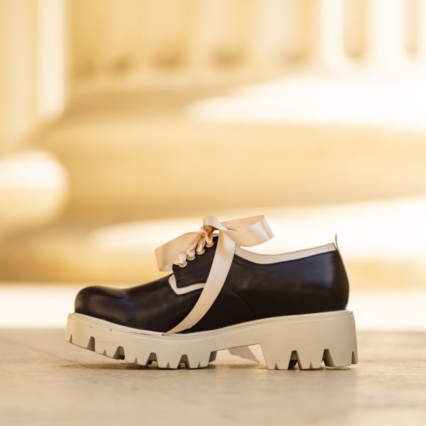 Pantofi Dama cu Siret Renate Brown - imagine 3