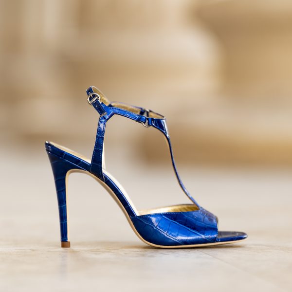 Sandale Dama din Piele Naturala Zaya Cobalt - imagine 4