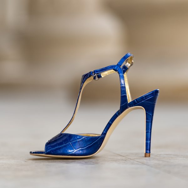 Sandale Dama din Piele Naturala Zaya Cobalt - imagine 2