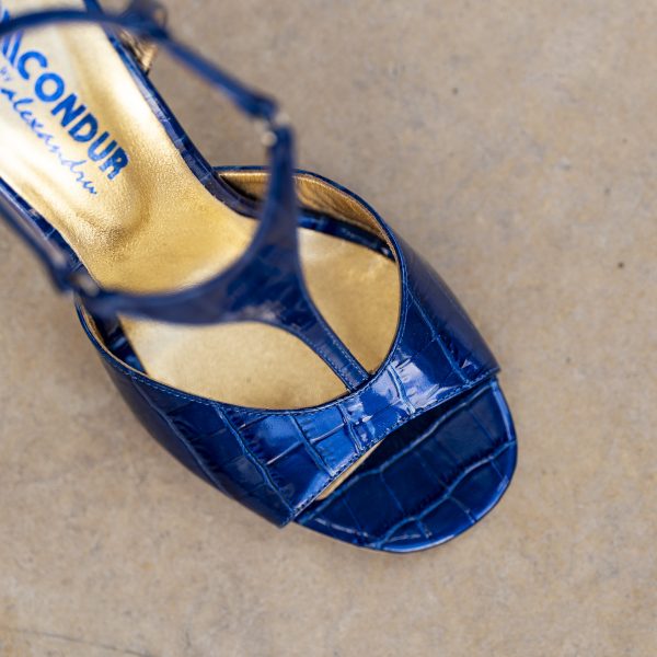 Sandale Dama din Piele Naturala Zaya Cobalt - imagine 3