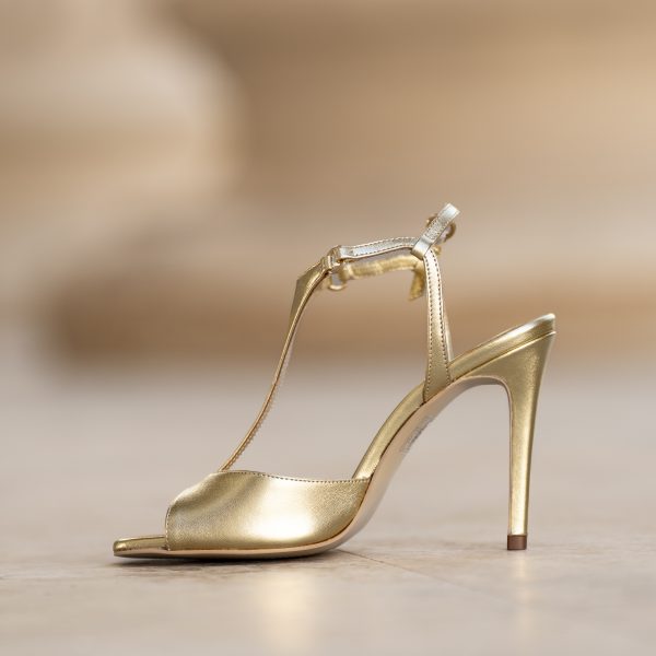Sandale Dama din Piele Naturala Zaya Gold - imagine 2