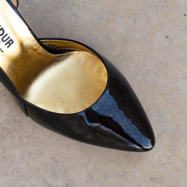 Pantofi Stiletto Aime Shiny Black - imagine 3