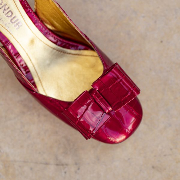 Sandale Dama din Piele Naturala Joy Royal Red - imagine 3