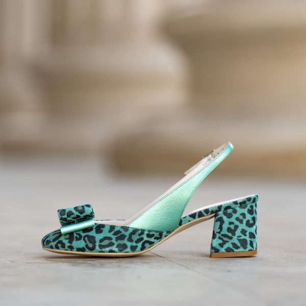 Sandale Dama din Piele Naturala Joy Turquoise - imagine 4