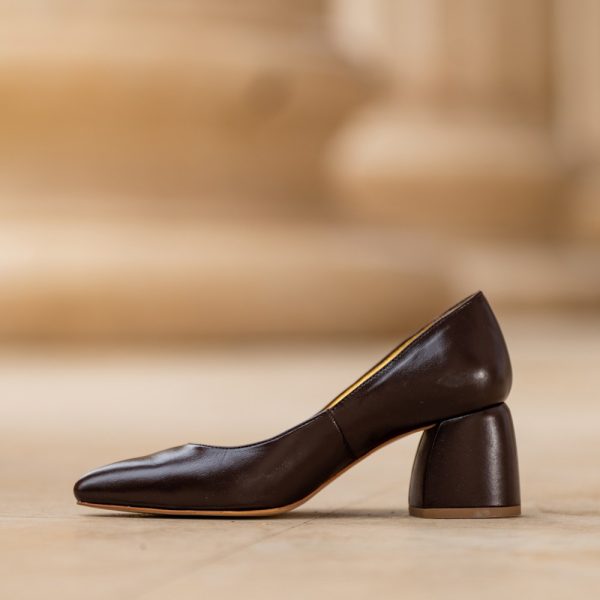 Pantofi Dama Toc Gros Ondine Brown - imagine 2