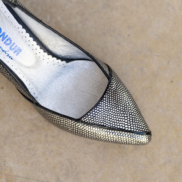 Pantofi Dama Toc Gros Ondine Print Argento - imagine 3