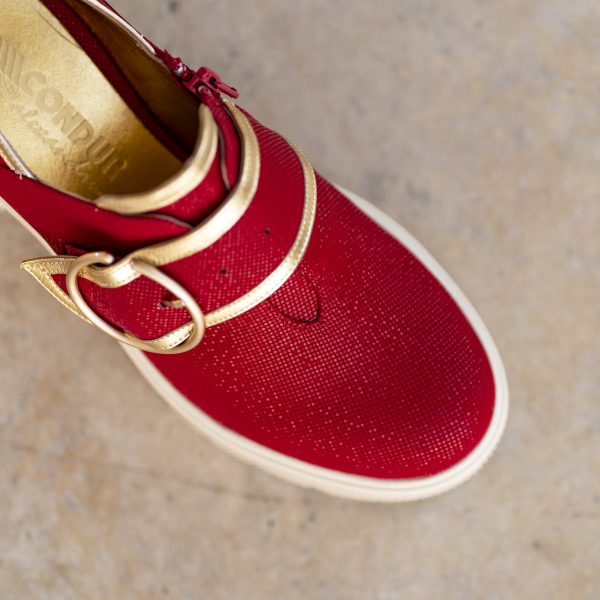 Pantofi Dama Cu Talpa Groasa Galya Red Dots - imagine 3