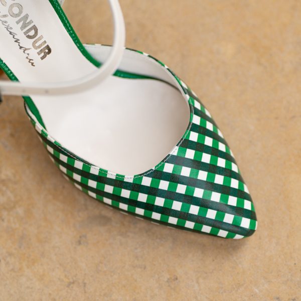 Pantofi Dama cu Toc Gros Jolie Green - imagine 3