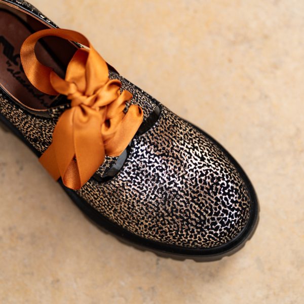 Pantofi Dama cu Siret Renate Bronz - imagine 3